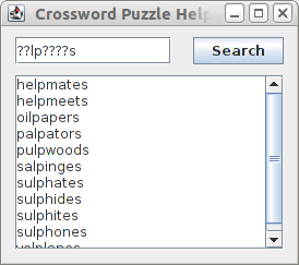 Scala Documentation A complete example: Crossword helper